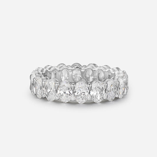 Oval-cut Shared Prong Eternity Ring (4CTW+)