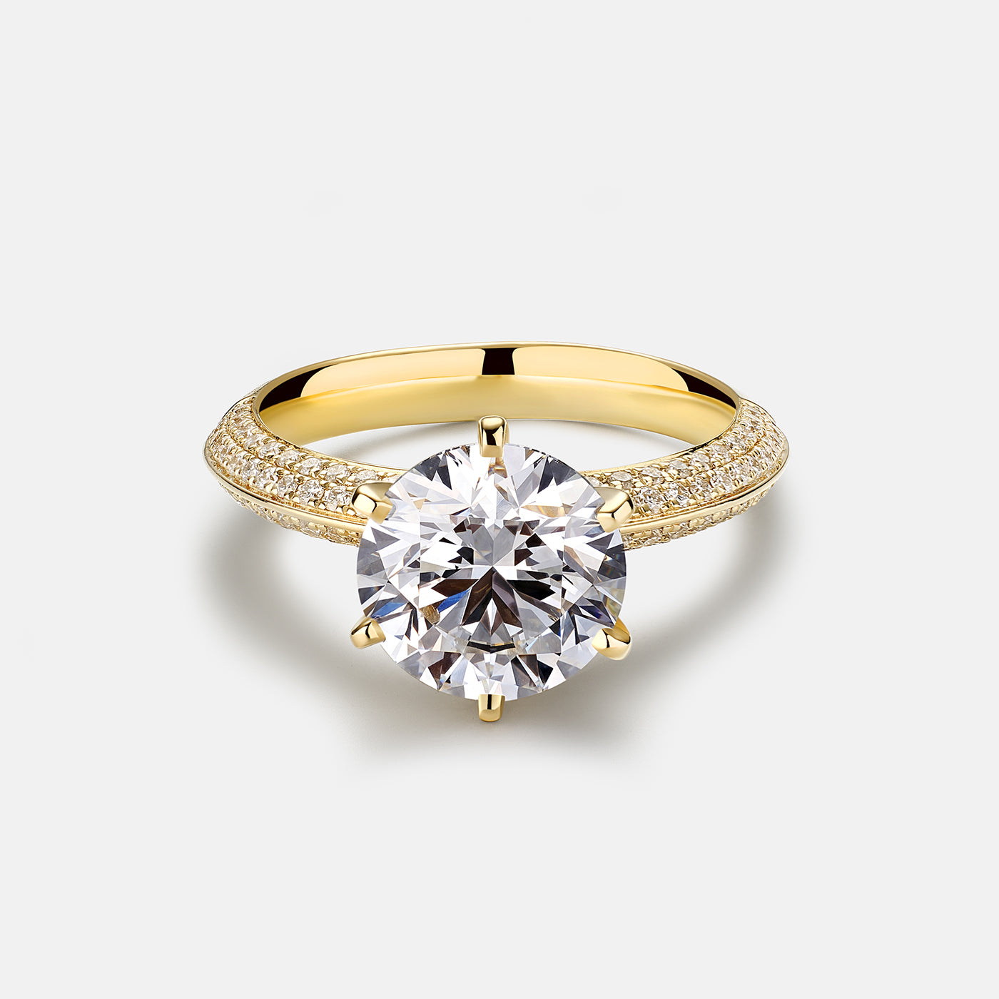 Certate Infinity Round Cut Engagement Ring Engraved with Your