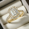 More Than Halo Emerald Cut