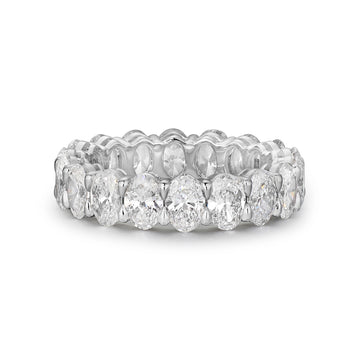 Oval-cut Shared Prong Eternity Ring (4CTW+)