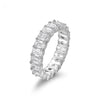 Emerald Cut Shared Prong Eternity Ring (4CTW+)