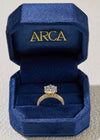 3.03CT Certate Infinity Round Cut in 14K Yellow Gold