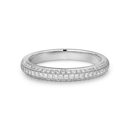 Half Pavé Ring