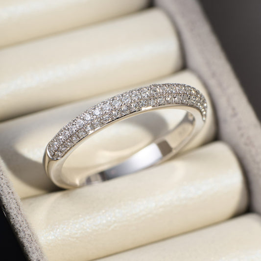Pavé Layered Stacking Ring | Unveil Your Glow - Diamond’s Bird