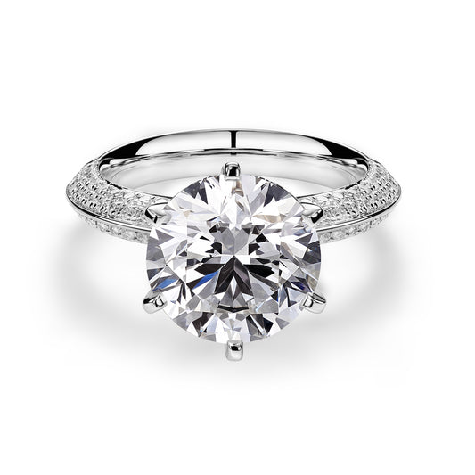 3.02CT Certete Infinity Round Cut in 14K White Gold