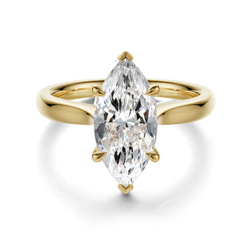3.01CT Certate Marquise Cut in 18K Yellow Gold