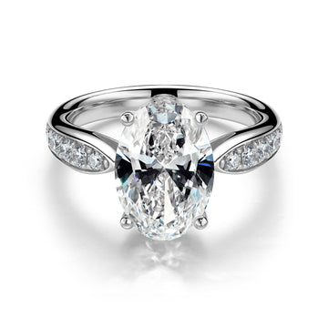 4.06CT Merge Infinity Oval Cut in 14K White Gold