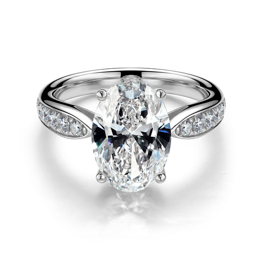 4.06CT Merge Infinity Oval Cut in 14K White Gold