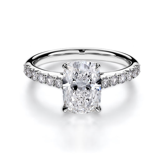 1.60CT More Than Long Cushion Cut in 14K White Gold