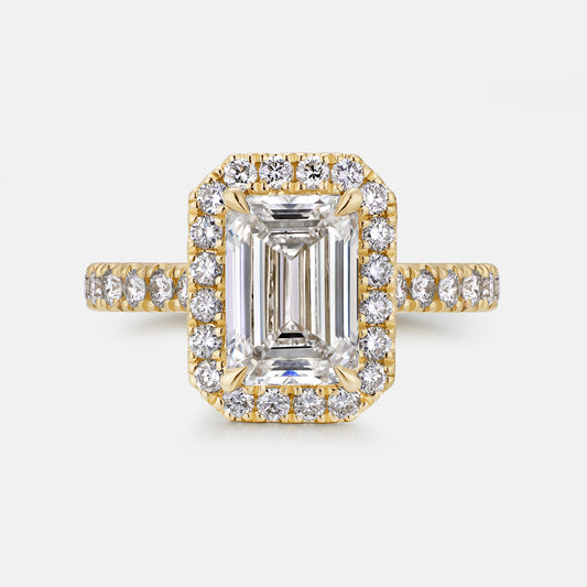 More Than Halo Emerald Cut