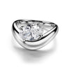 Curved Chunky Ring Oval Cut