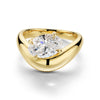Curved Chunky Ring Oval Cut