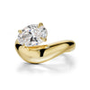 Curved Chunky Ring Oval Cut
