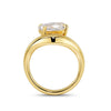 Curved Chunky Ring Oval Cut