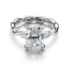 Vine Twisted Ring Long Cushion Cut