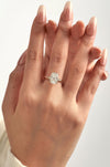 Vine Twisted Ring Long Cushion Cut
