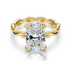Vine Twisted Ring Long Cushion Cut