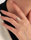 Vine Twisted Ring Long Cushion Cut