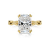 Vine Twisted Ring Long Cushion Cut