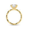 Vine Twisted Ring Long Cushion Cut