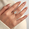 Vine Twisted Ring Long Cushion Cut