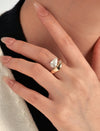 Curved Chunky Ring Asymmetric Pear