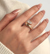 Curved Chunky Ring Asymmetric Pear