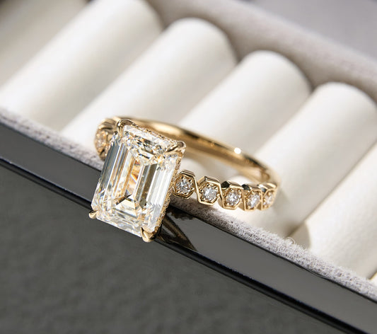 Honeycomb Emerald Ring