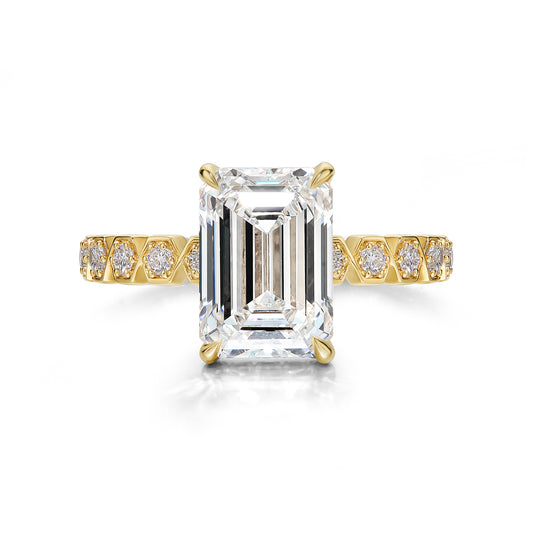 Honeycomb Emerald Ring