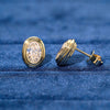 Thick Bezel Oval Stud