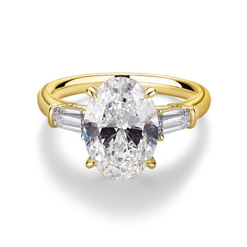 3.08CT Exist Oval Cut in 14K Yellow Gold