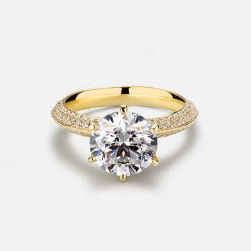 Certate Encrusted Engagement Ring | Engraved with Your Love- Diamond’s Bird