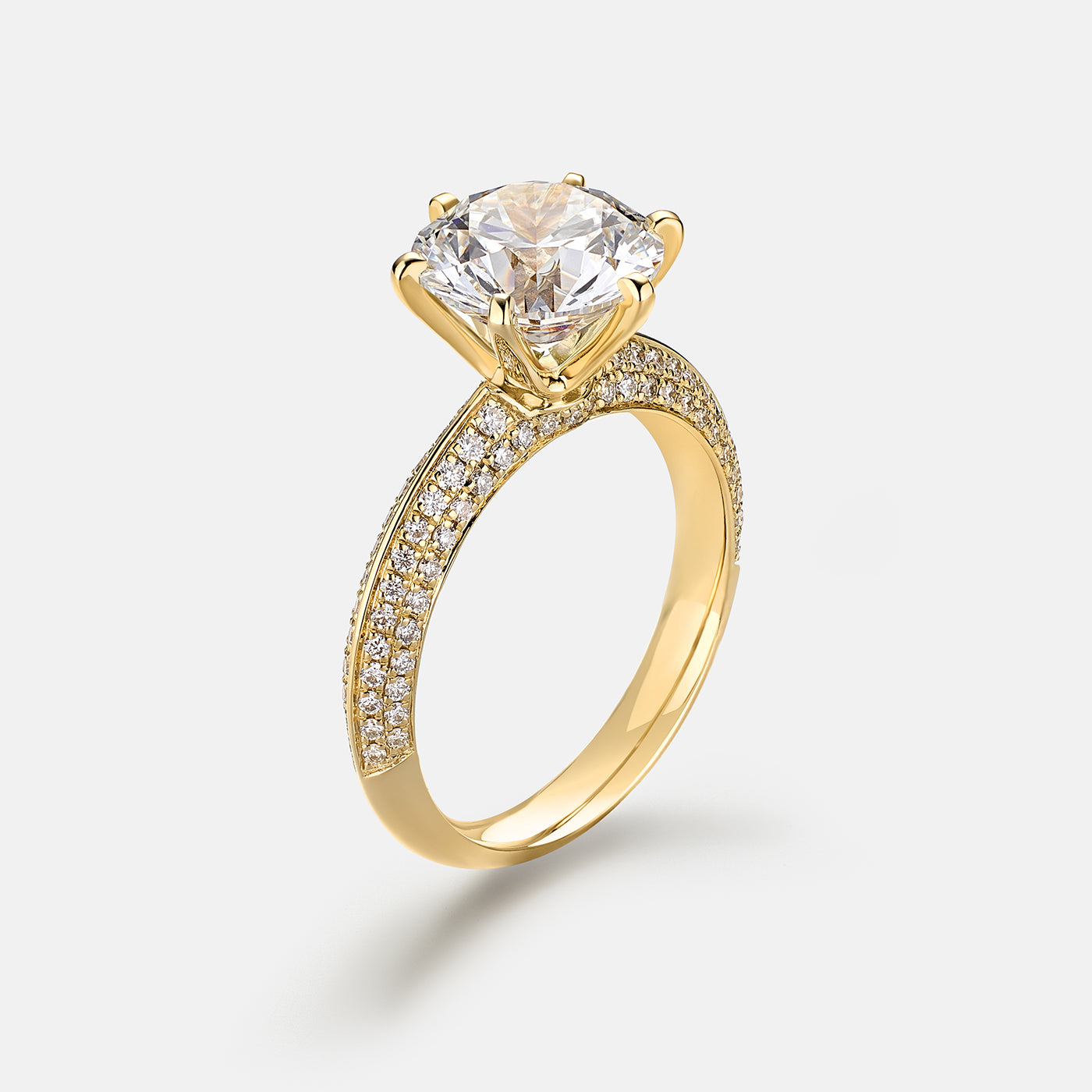 Certate Encrusted Engagement Ring | Engraved with Your Love- Diamond’s Bird