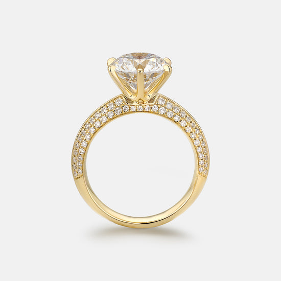 Certate Encrusted Engagement Ring | Engraved with Your Love- Diamond’s Bird