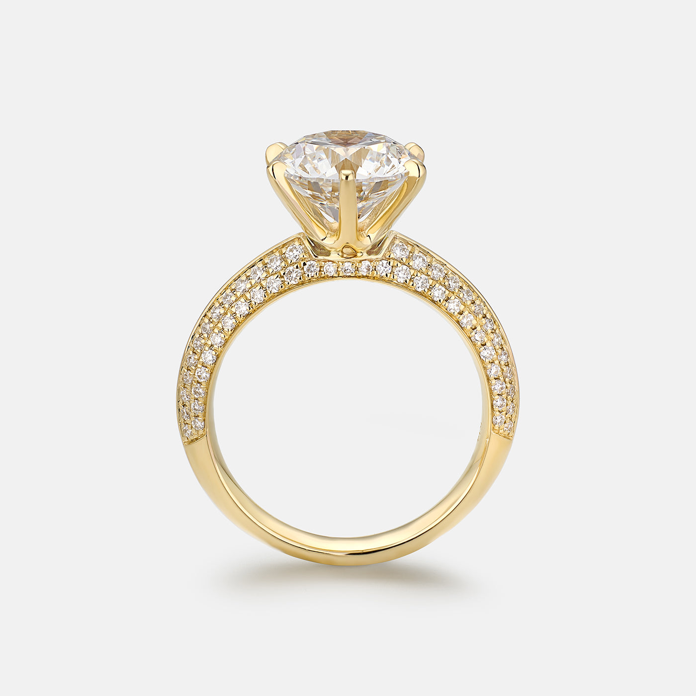 Certate Encrusted Engagement Ring | Engraved with Your Love- Diamond’s Bird