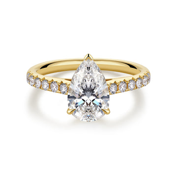 2.03CT More Than Pear Cut in 14K Yellow Gold