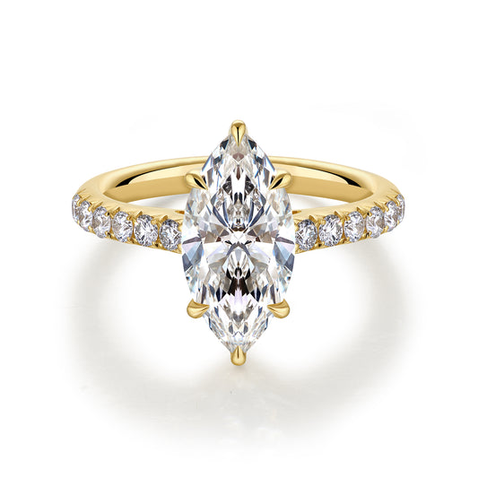 2.08CT More Than Marquise Cut in 14K Yellow Gold