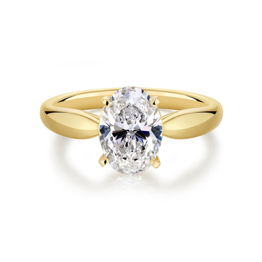 3.05CT Merge Oval Cut in 14K Yellow Gold