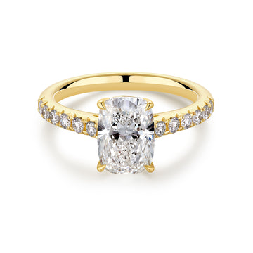 1.56CT More Than Long Cushion Cut in 18K Yellow Gold