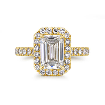 More Than Halo Emerald Cut