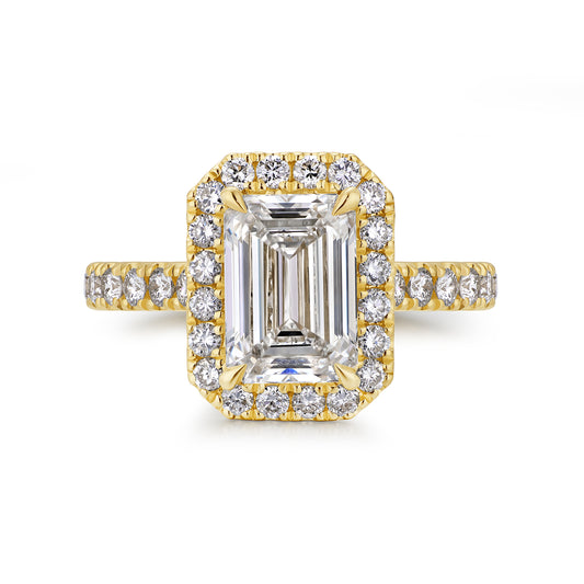 More Than Halo Emerald Cut