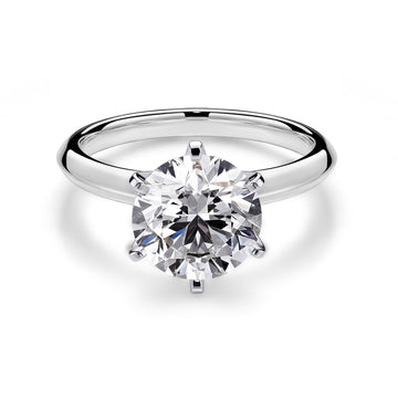 2.11CT Certate Round Cut in 14K White Gold