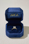 3.02CT Certate Asscher Cut in 18K Yellow Gold