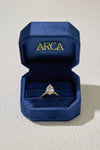 3.05CT Certate Pear Cut in 18K Yellow Gold