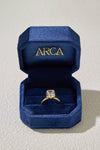 3.02CT Certate Asscher Cut in 18K Yellow Gold