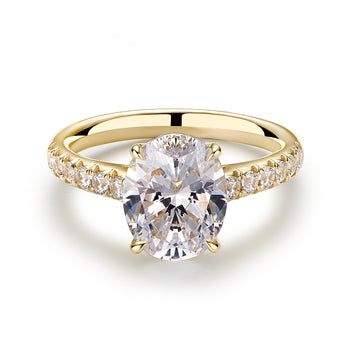 3.08CT More Than Oval Cut in 14K Yellow Gold