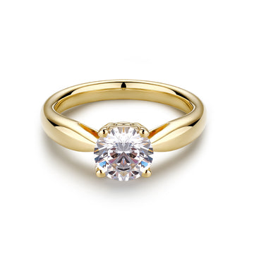 1.54CT Merge Round Cut in 18K Yellow Gold