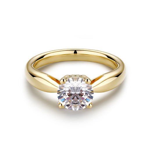 1.54CT Merge Round Cut in 18K Yellow Gold