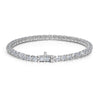 Classic 4-Prong Round Busket-Set Tennis Bracelet