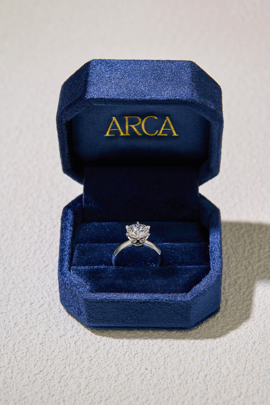 2.11CT Certate Round Cut in 14K White Gold